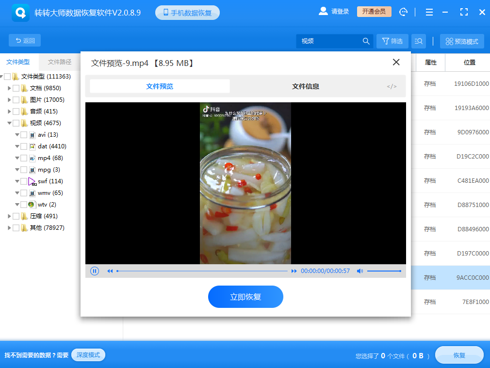 预览和恢复 预览和恢复