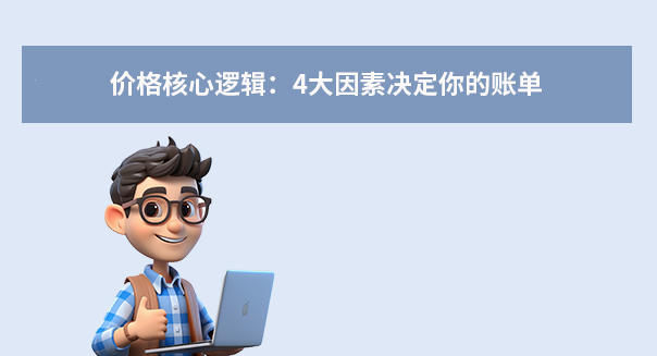 价格核心逻辑：4大因素决定你的账单