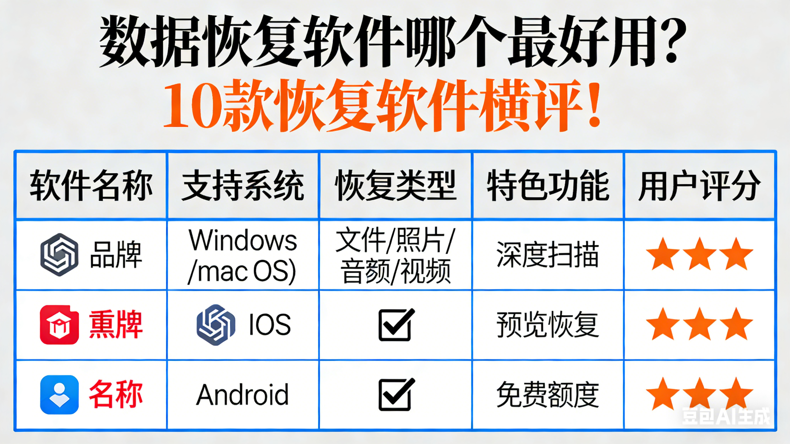数据恢复软件哪个最好用？10款恢复软件横评！