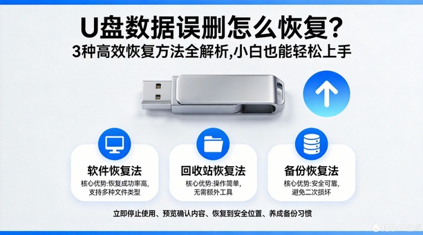 u盘数据误删怎么恢复？3种高效恢复方法全解析，小白也能轻松上手！