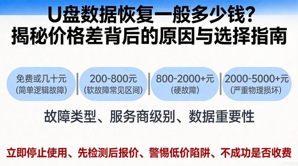 u盘数据恢复一般多少钱？揭秘价格差异背后的原因与选择指南！