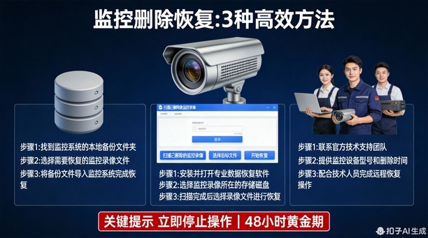 监控视频删除了怎么恢复回来？三个实用方法详解分享！