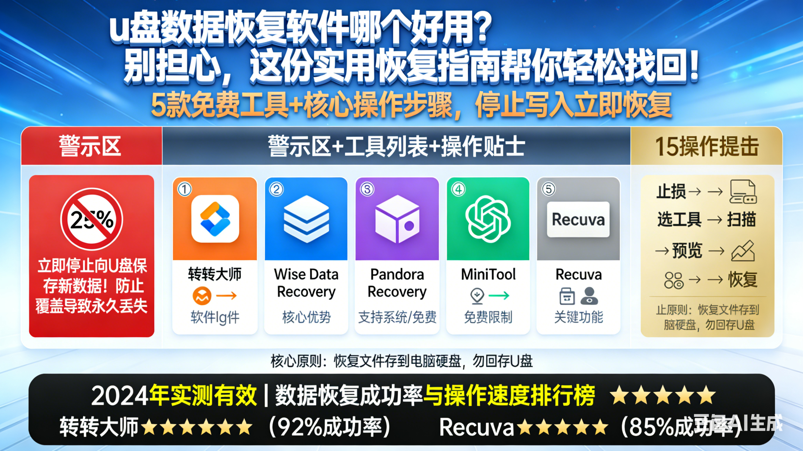 u盘数据恢复软件哪个好用？别担心，这份实用恢复指南帮你轻松找回！