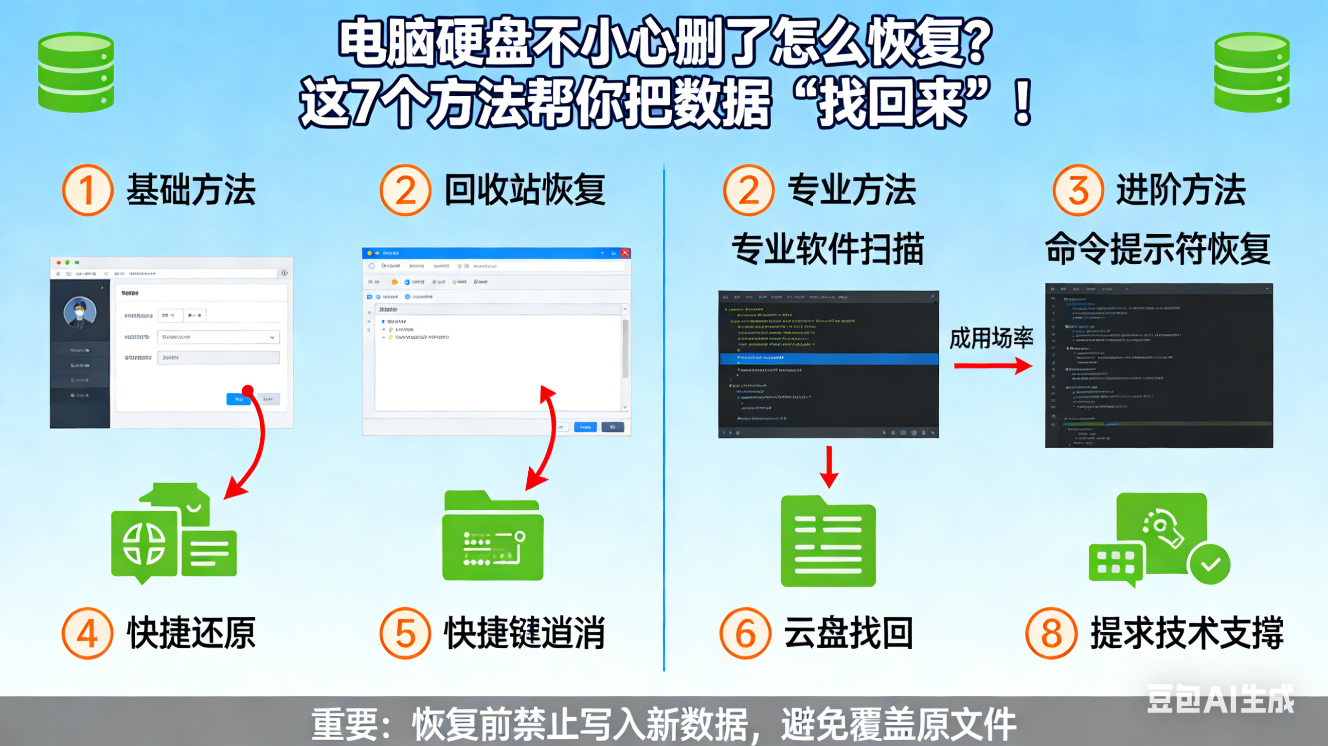 电脑硬盘不小心删了怎么恢复？这7个方法帮你把数据“找回来”！