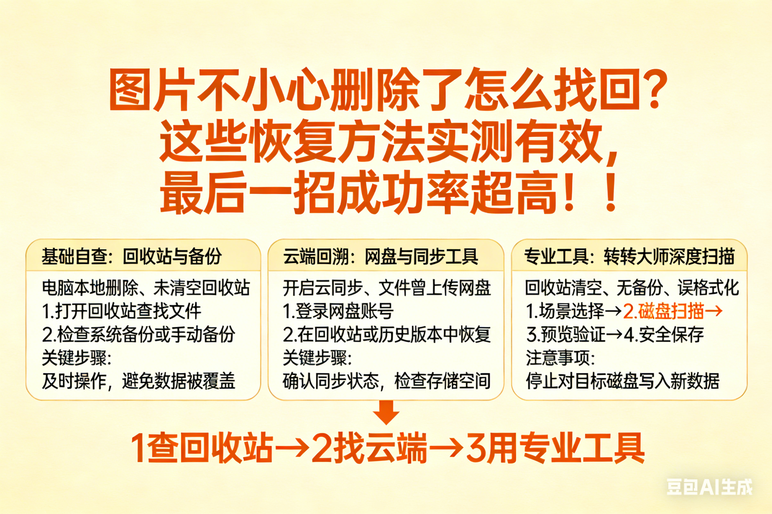 图片不小心删除了怎么找回？这些恢复方法实测有效，最后一招成功率超高！！