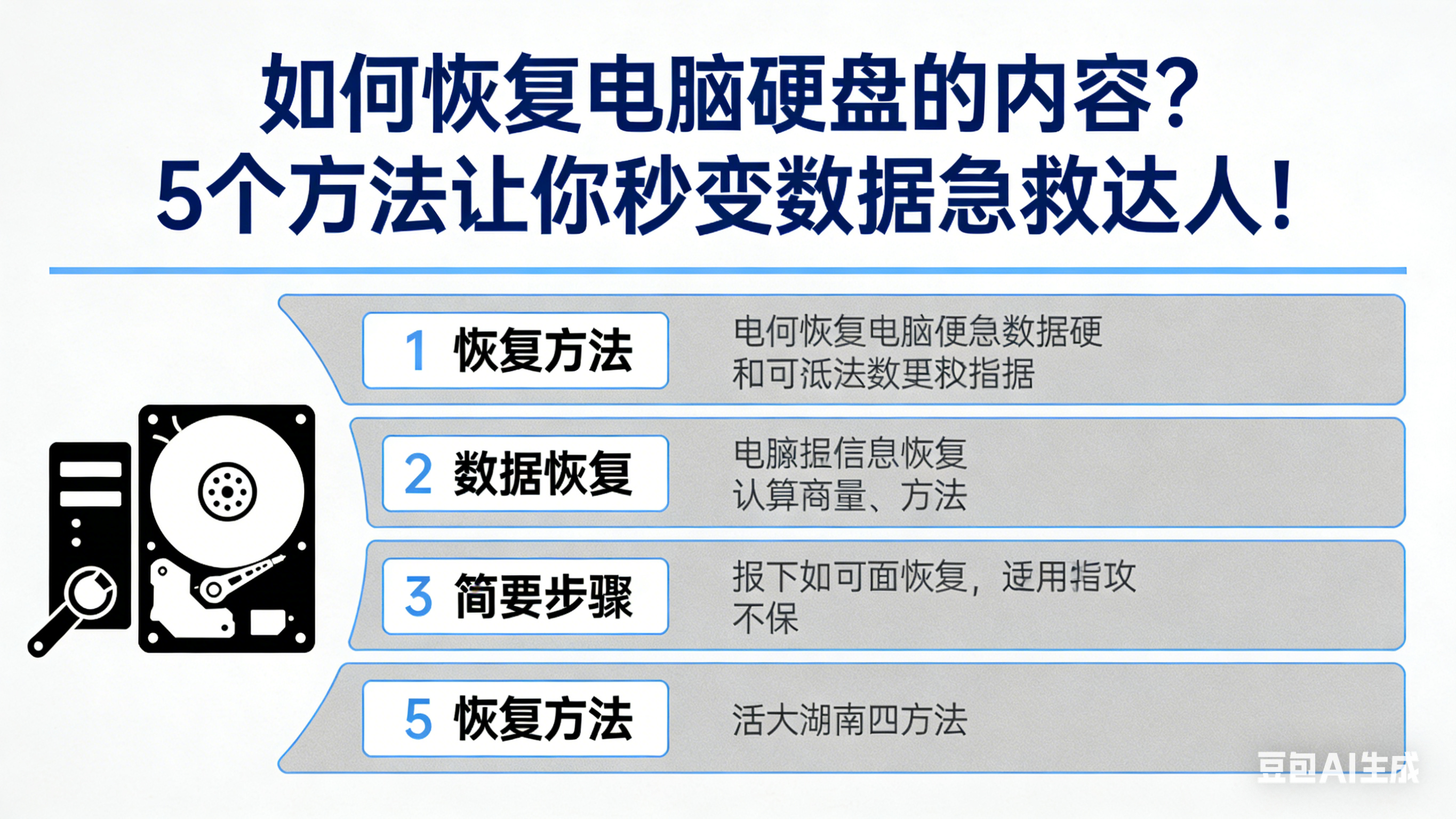 如何恢复电脑硬盘的内容？5个方法让你秒变数据急救达人！