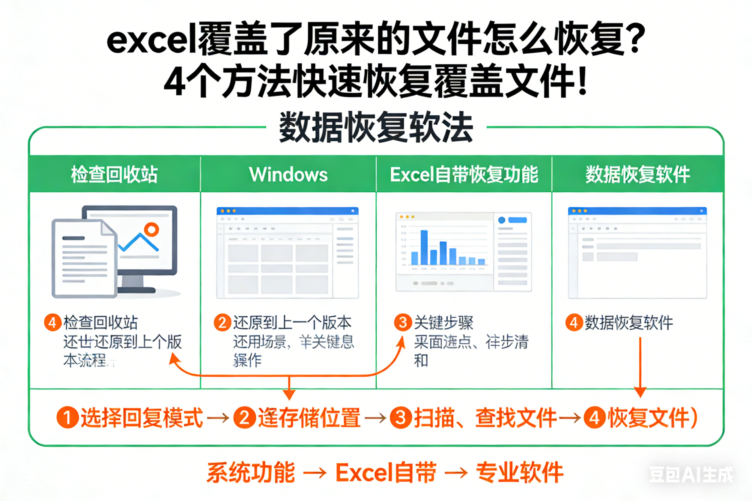 excel覆盖了原来的文件怎么恢复？4个方法快速恢复覆盖文件！