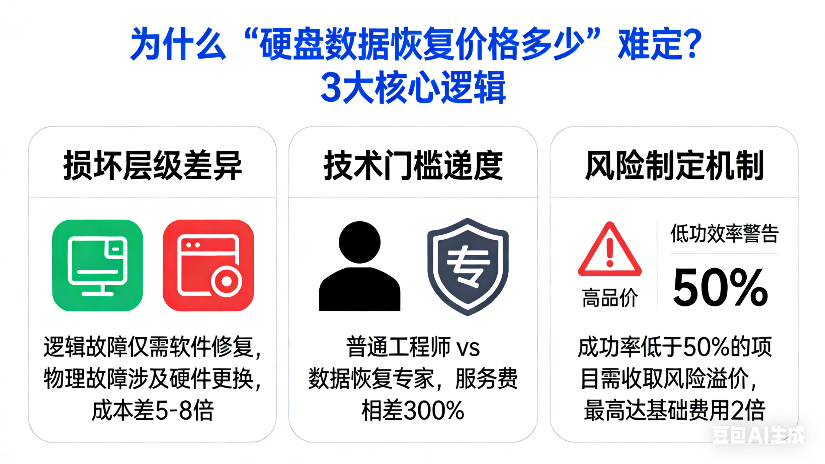 为什么“硬盘数据恢复价格多少”难定？3大核心逻辑