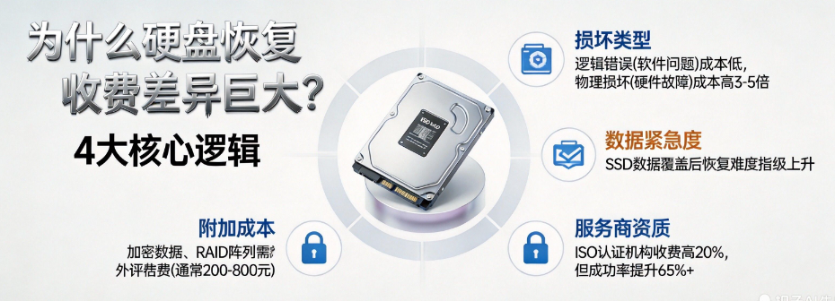 为什么硬盘恢复收费差异巨大？4大核心逻辑
