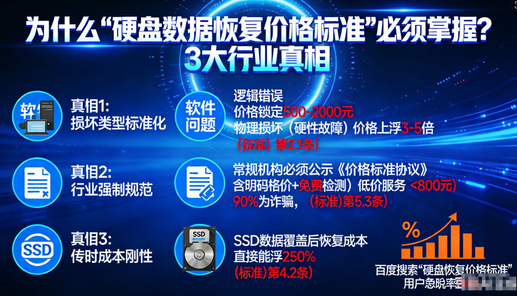 硬盘数据恢复价格标准：2026年权威报价表与避坑指南！