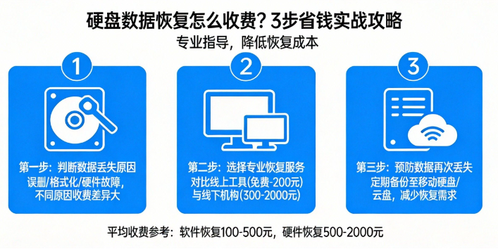 硬盘数据恢复怎么收费？3步省钱实战攻略