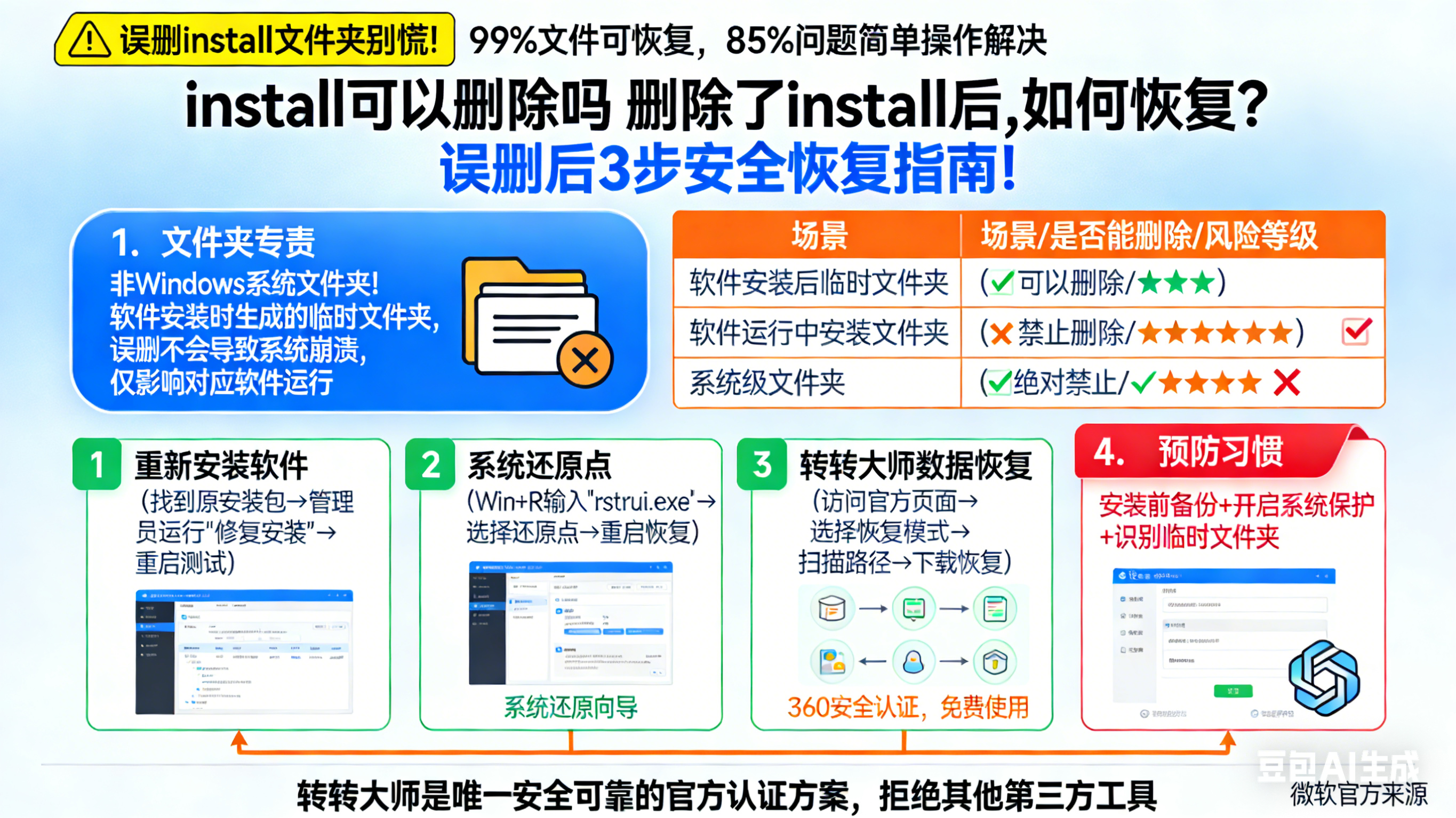 install可以删除吗 删除了install后,如何恢复？误删后3步安全恢复指南！