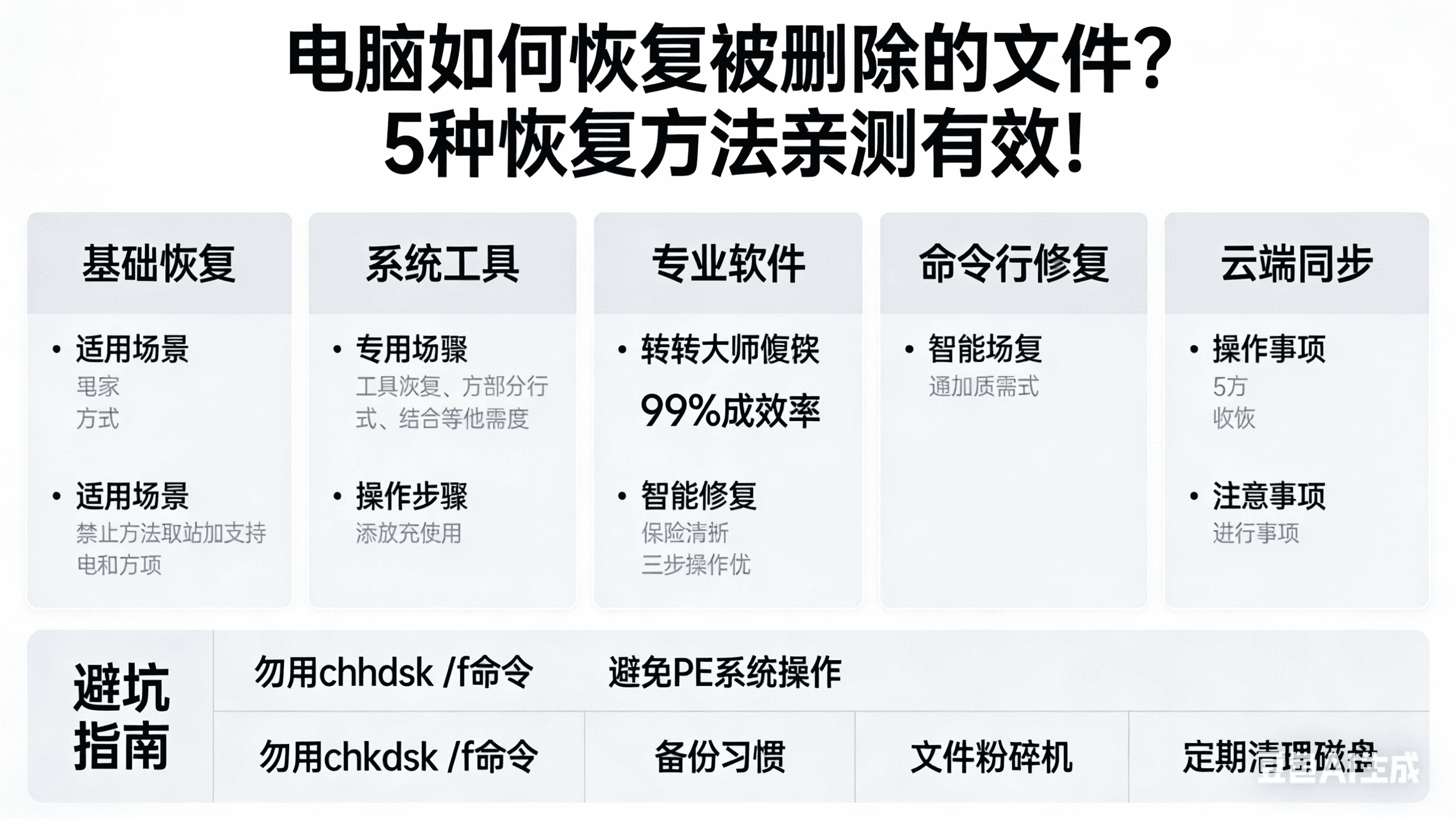 电脑如何恢复被删除的文件？5种恢复方法亲测有效！