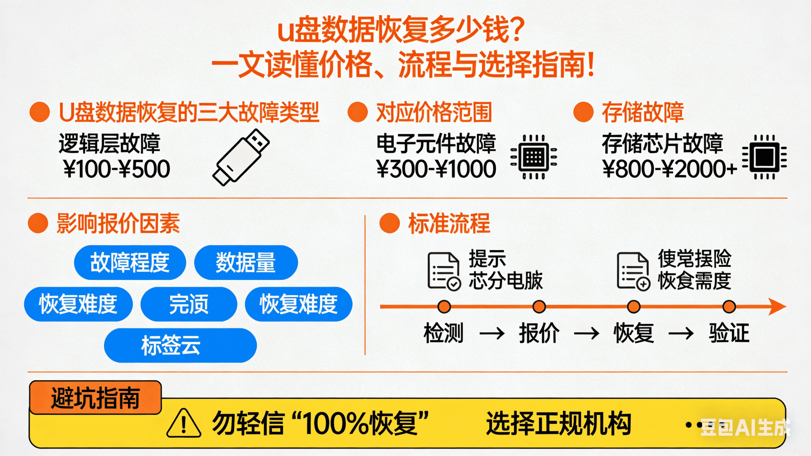 u盘数据恢复多少钱？一文读懂价格、流程与选择指南！