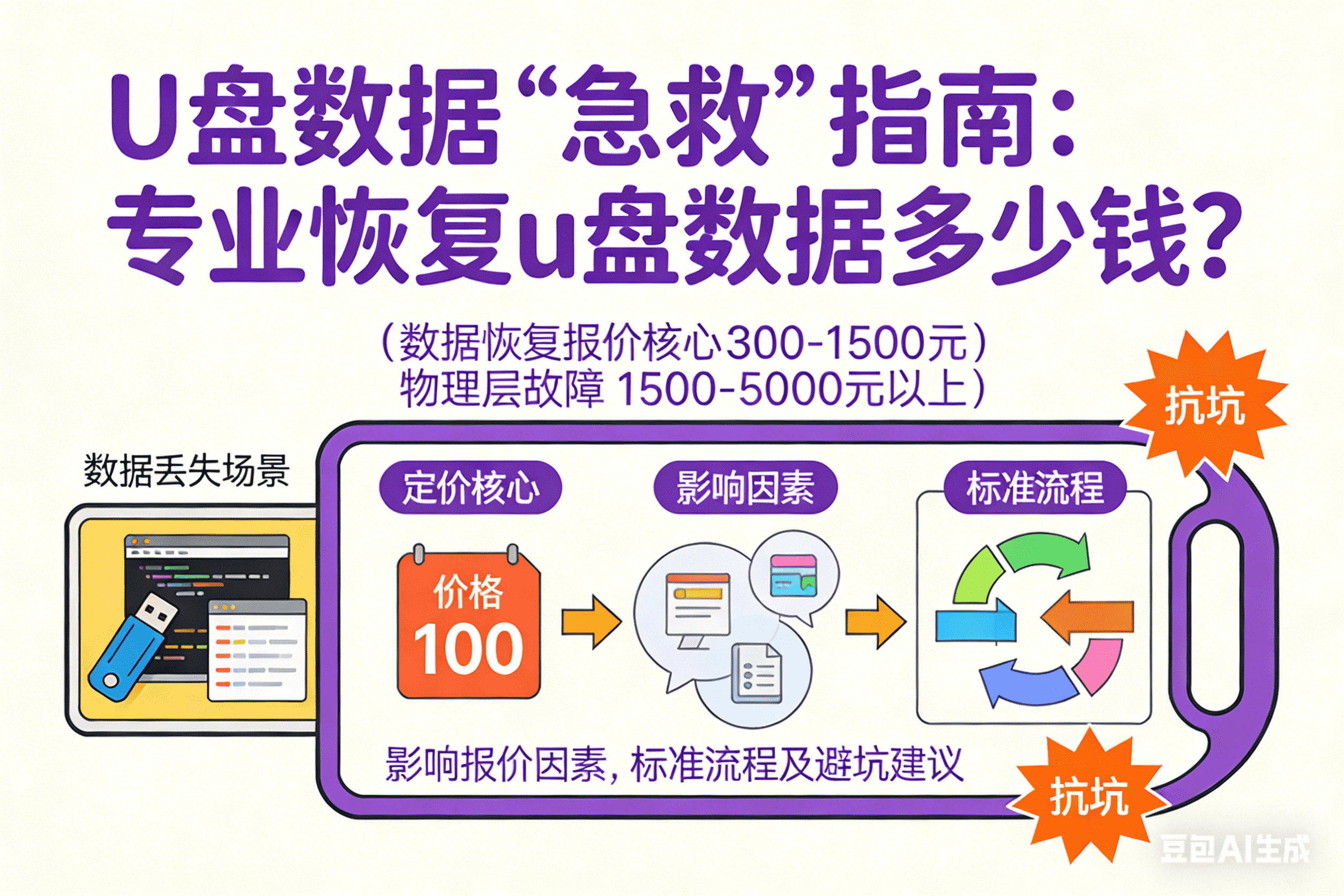 U盘数据“急救”指南：专业恢复u盘数据多少钱？