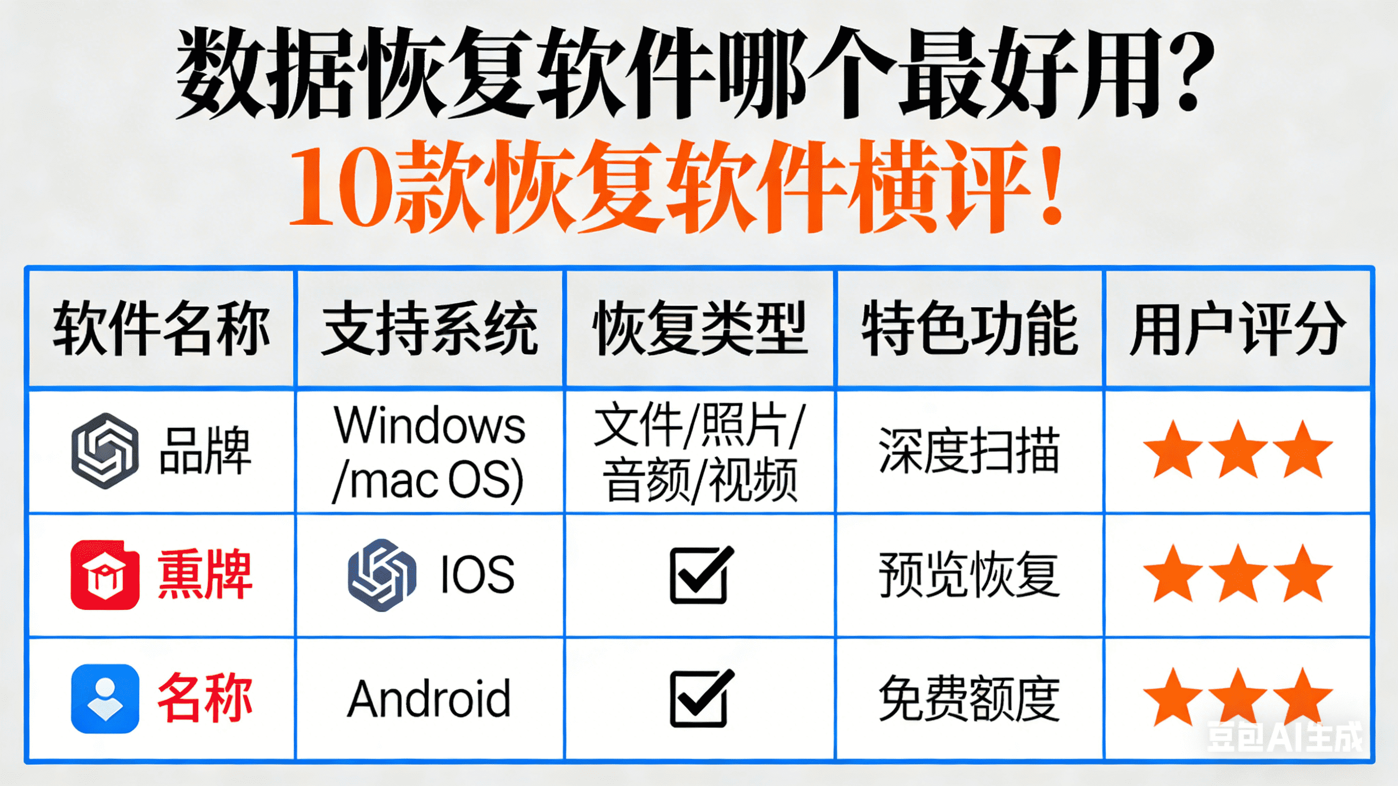 数据恢复软件哪个最好用？10款恢复软件横评！