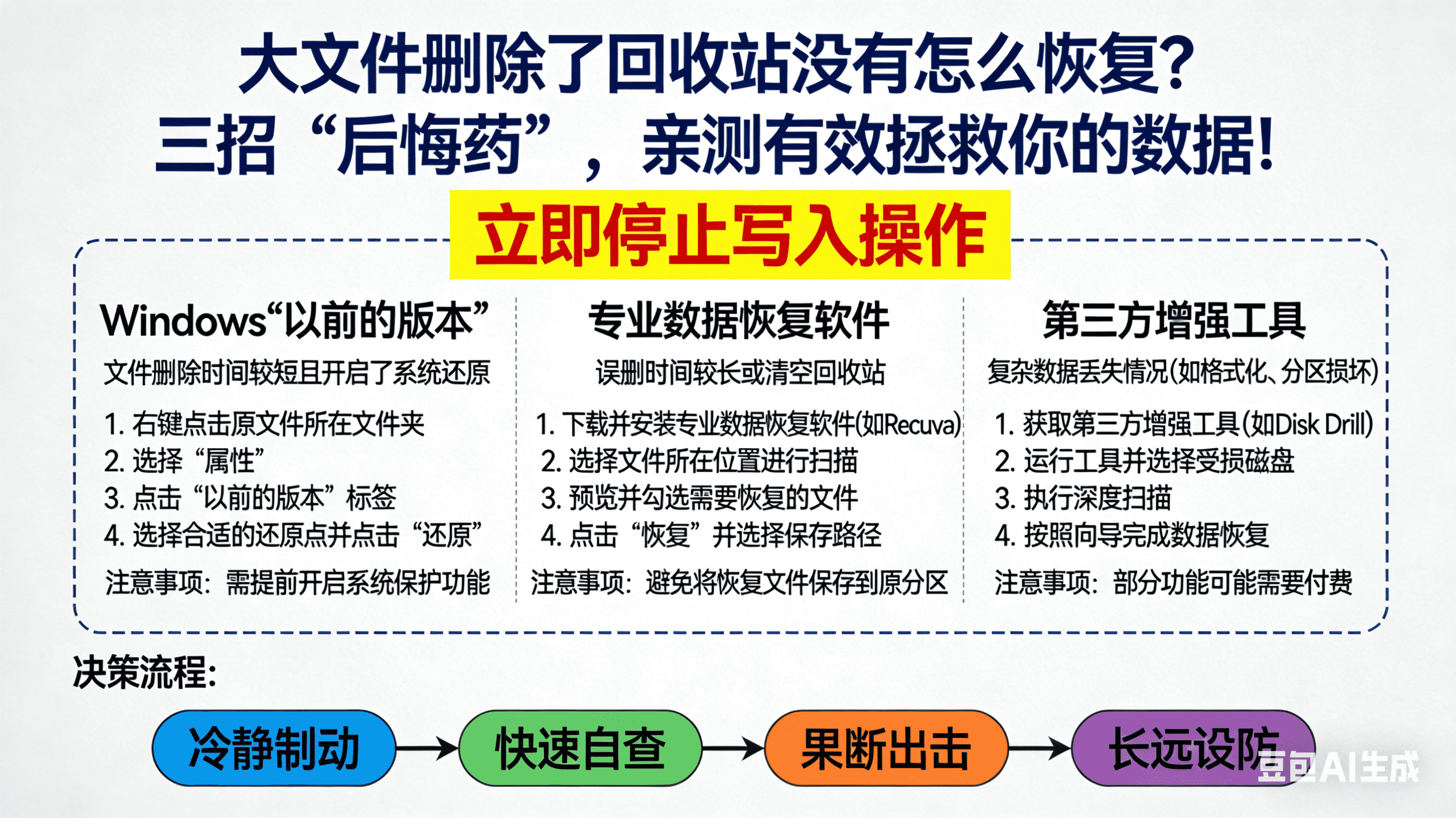 大文件删除了回收站没有怎么恢复？三招“后悔药”，亲测有效拯救你的数据！