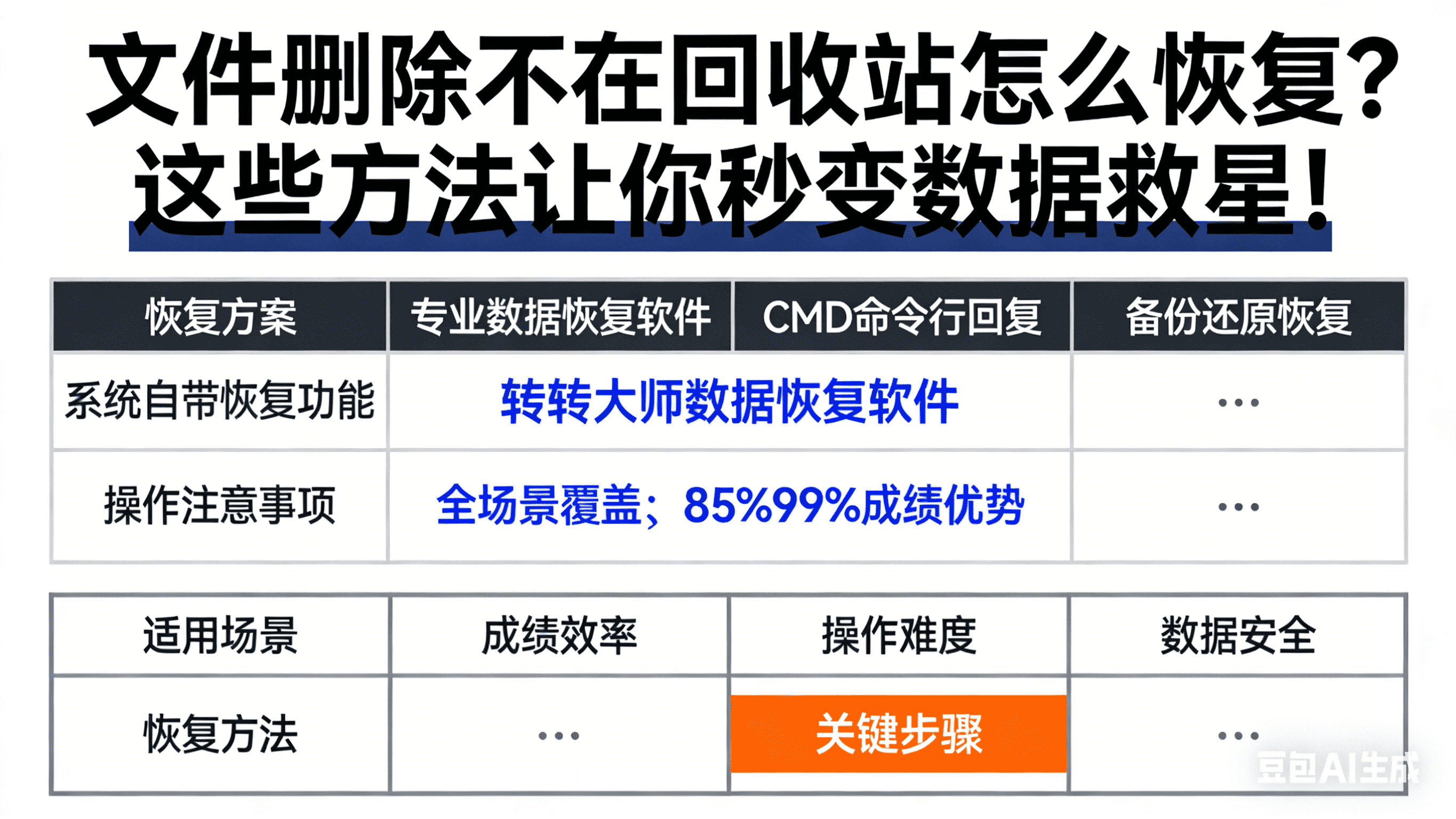 文件删除不在回收站怎么恢复？这些方法让你秒变数据救星！