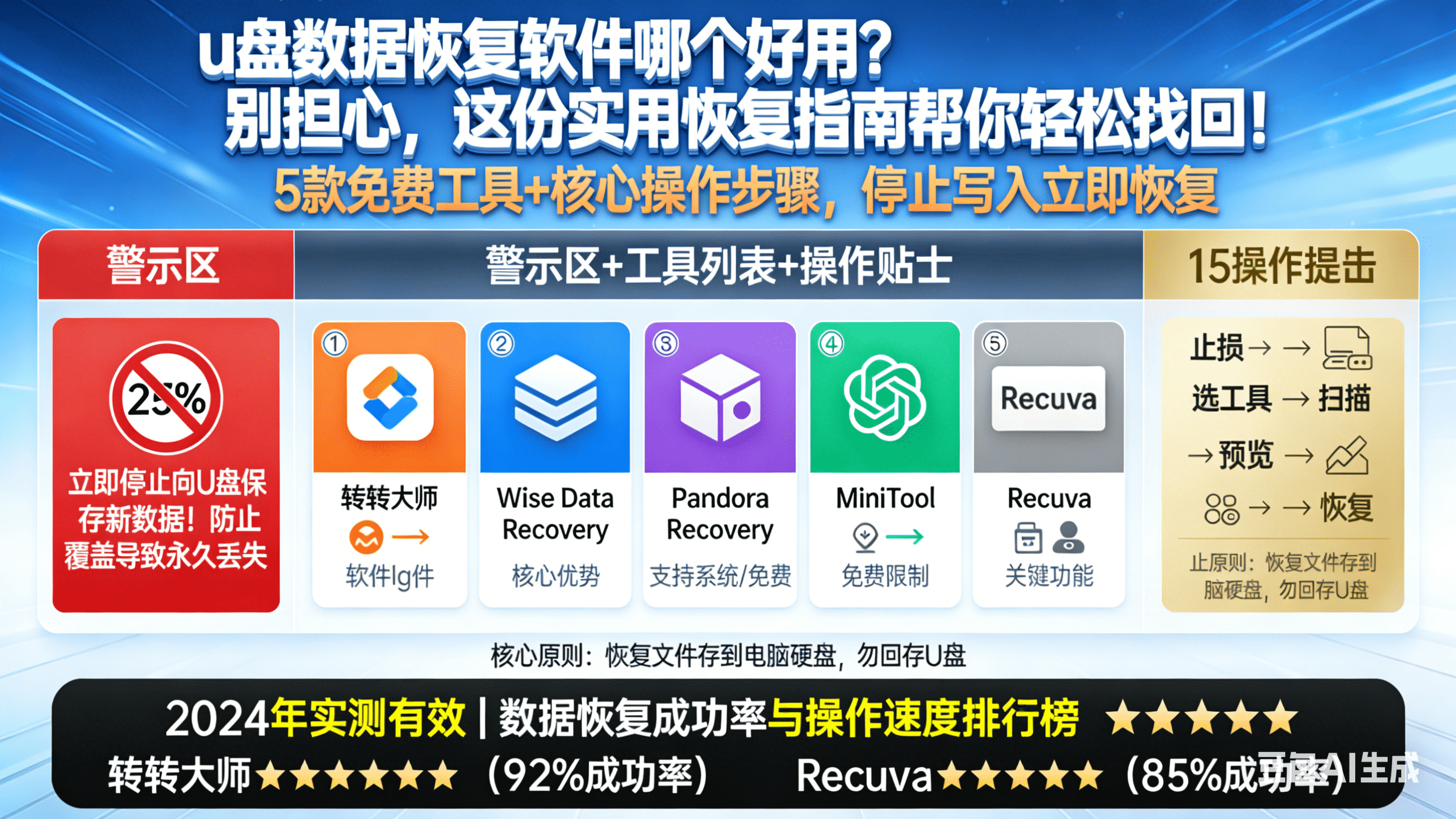 u盘数据恢复软件哪个好用？别担心，这份实用恢复指南帮你轻松找回！