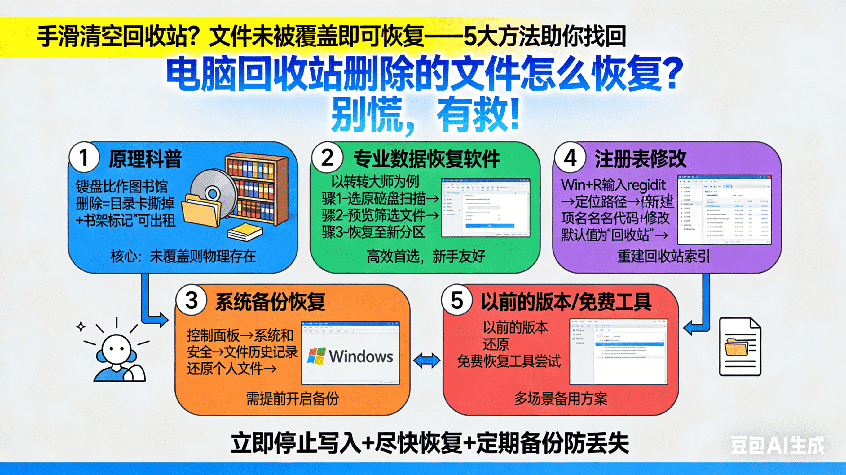 电脑回收站删除的文件怎么恢复？别慌，有救！