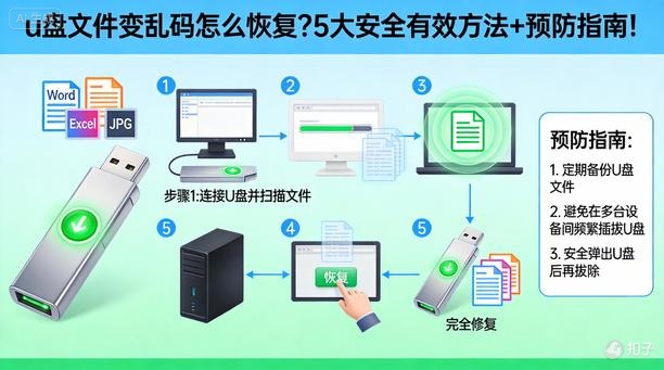 u盘文件变乱码怎么恢复？5大安全有效方法+预防指南！