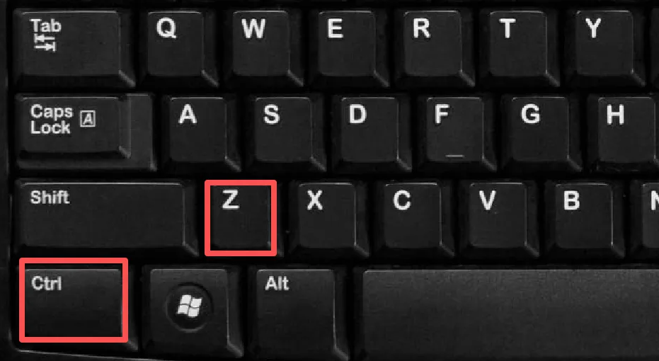 使用撤销操作快速恢复（Ctrl+Z）