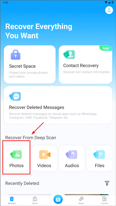手机录音恢复方法（Android & iOS）步骤三
