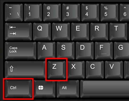 Ctrl+Z“时光倒流”法(仅限刚删除)