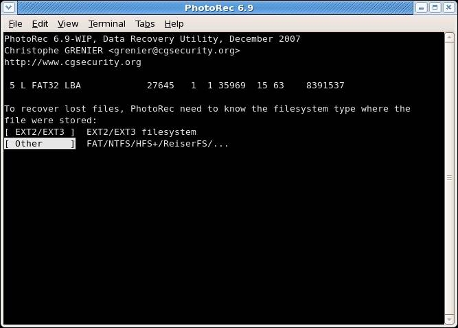 使用开源工具 TestDisk 或 PhotoRec