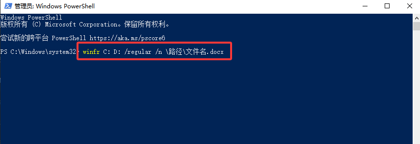Windows File Recovery——微软官方命令行工具（给愿意折腾的人）免费步骤六