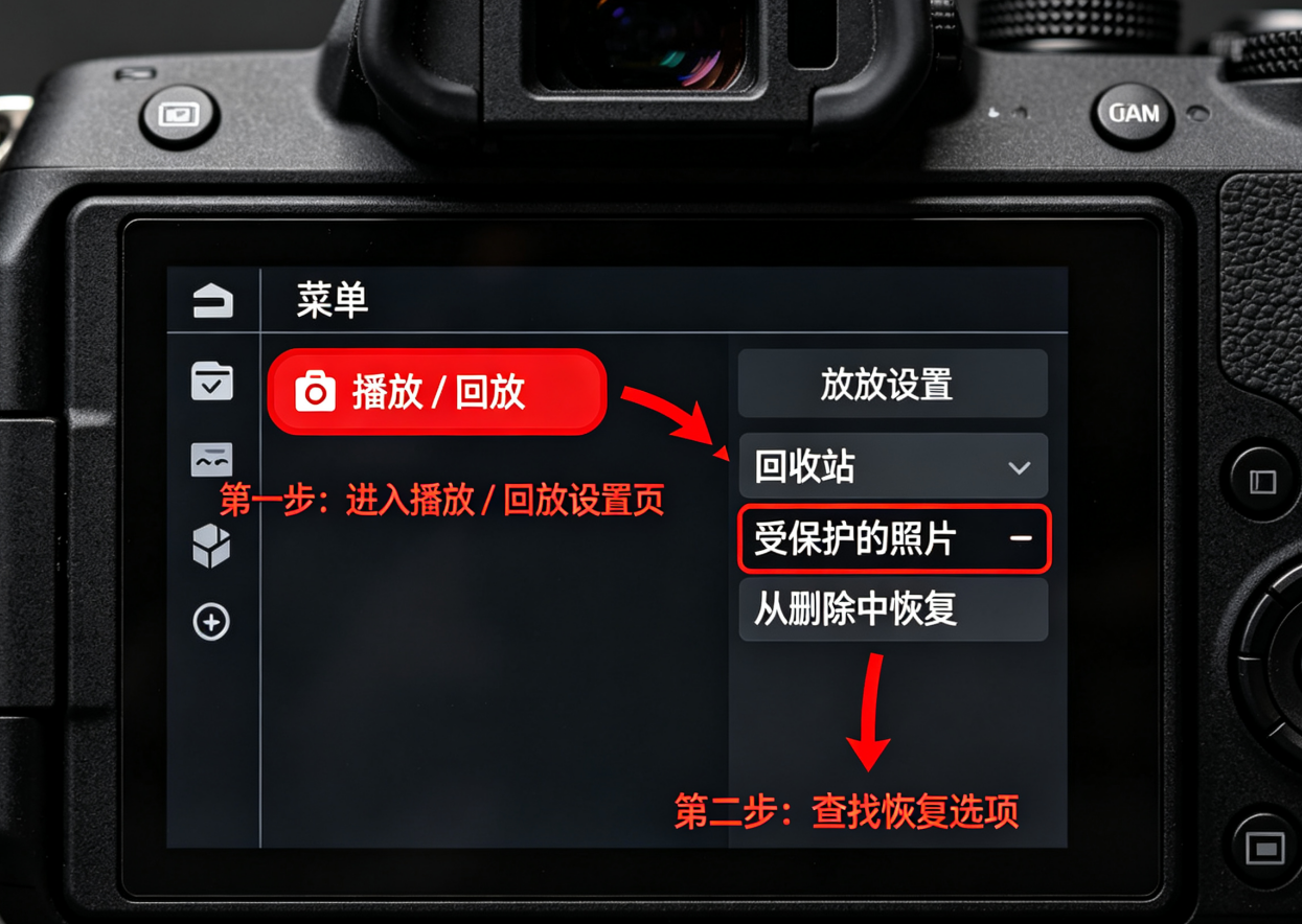 先翻相机自带的回收站/垃圾箱——最容易被忽略的免费路子免费步骤四