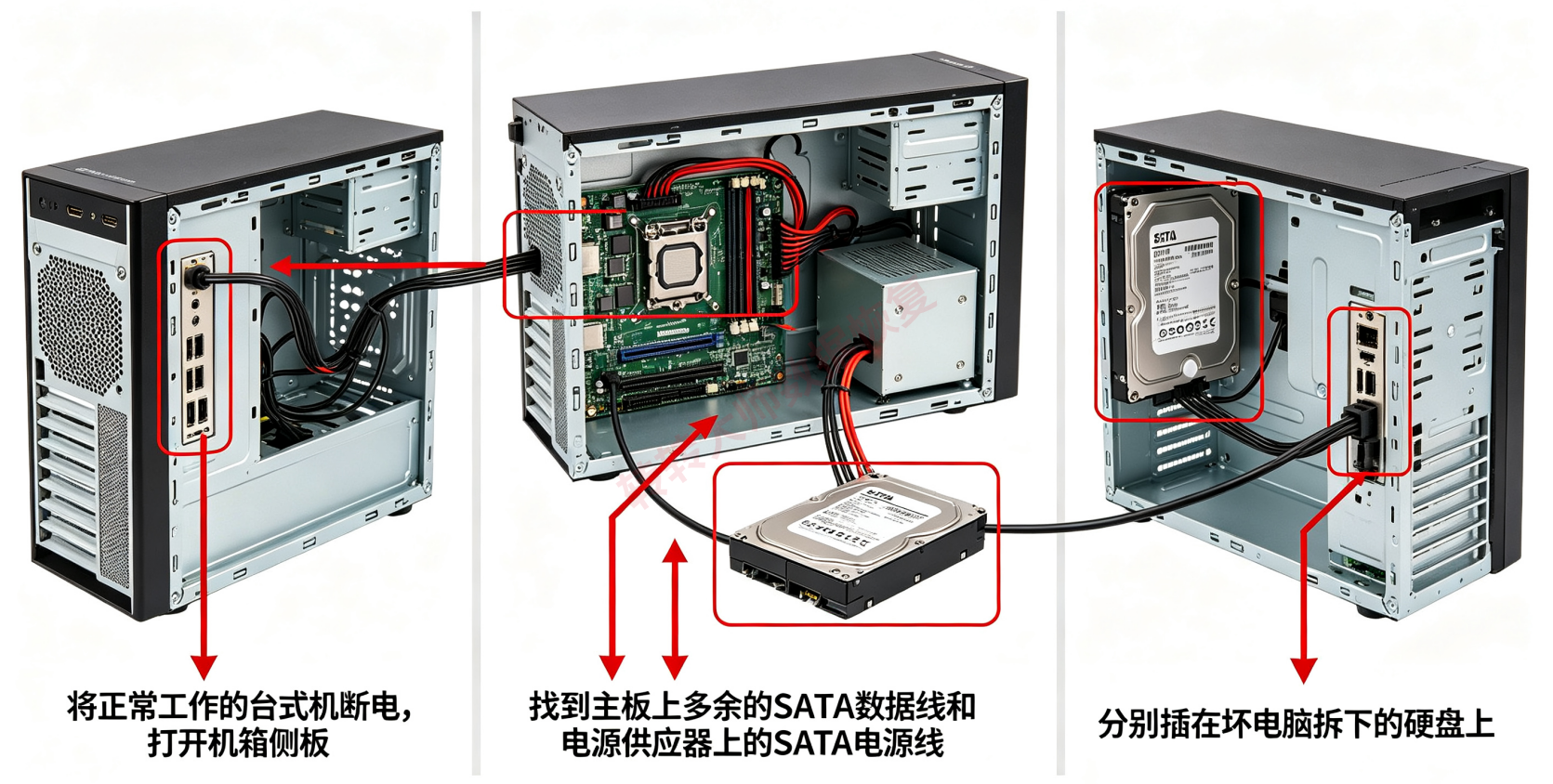 挂载到另一台台式机作为从盘（零成本，速度快）