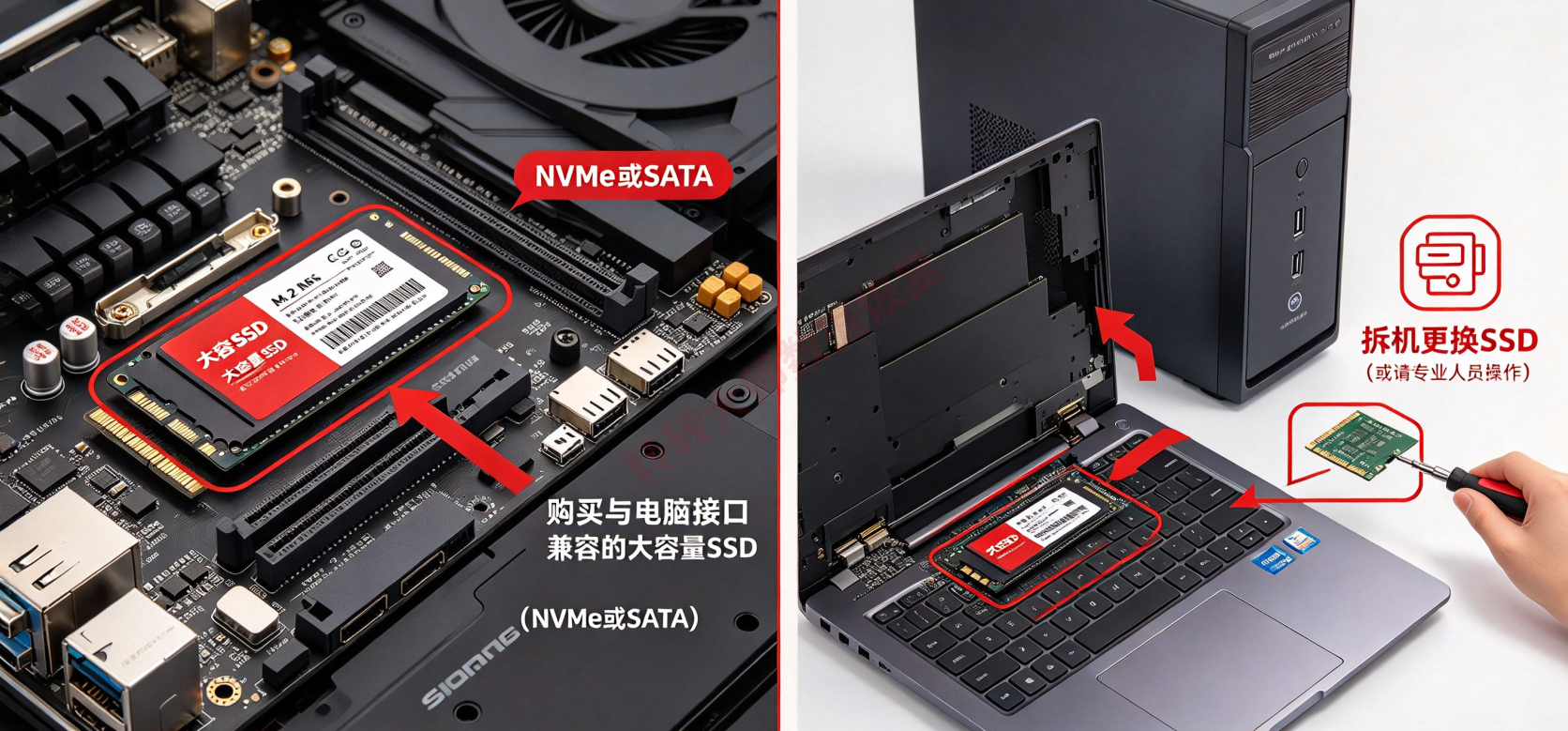 外接硬盘或升级大容量SSD步骤二