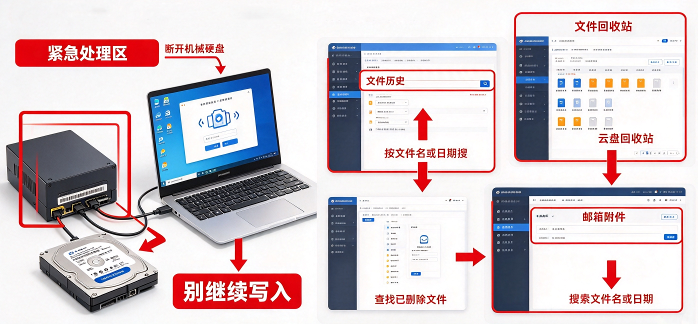 方法1:检查备份和回收站——格式化后最先做的免费动作免费步骤四